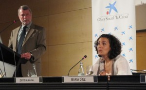  David Amaral, director científico del MIND Institute de California, junto a María Díez-Juan  también miembro del MIND Institute de California