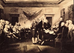 Declaración de la Independencia de los Estados Unidos.