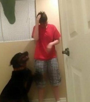 Fragmento del vídeo (Retirado) donde Samson calma a Danielle